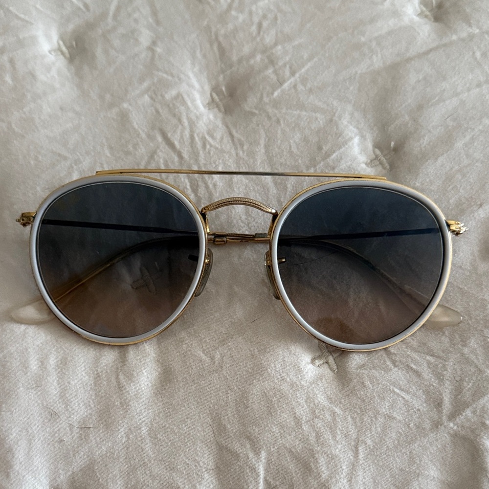 Ray-Ban Gold and Black Sunglasses